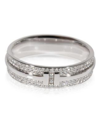 Pre-Owned Tiffany Co Tiffany T Wide Diamond Ring in 18k White Gold 057 Ctw - White gold 4500$