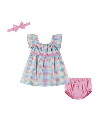 Baby Girls Plaid Dress Set