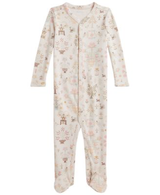 Polo Ralph Lauren Baby Girls Polo Bear Cotton Footed Coverall - Cream 45$