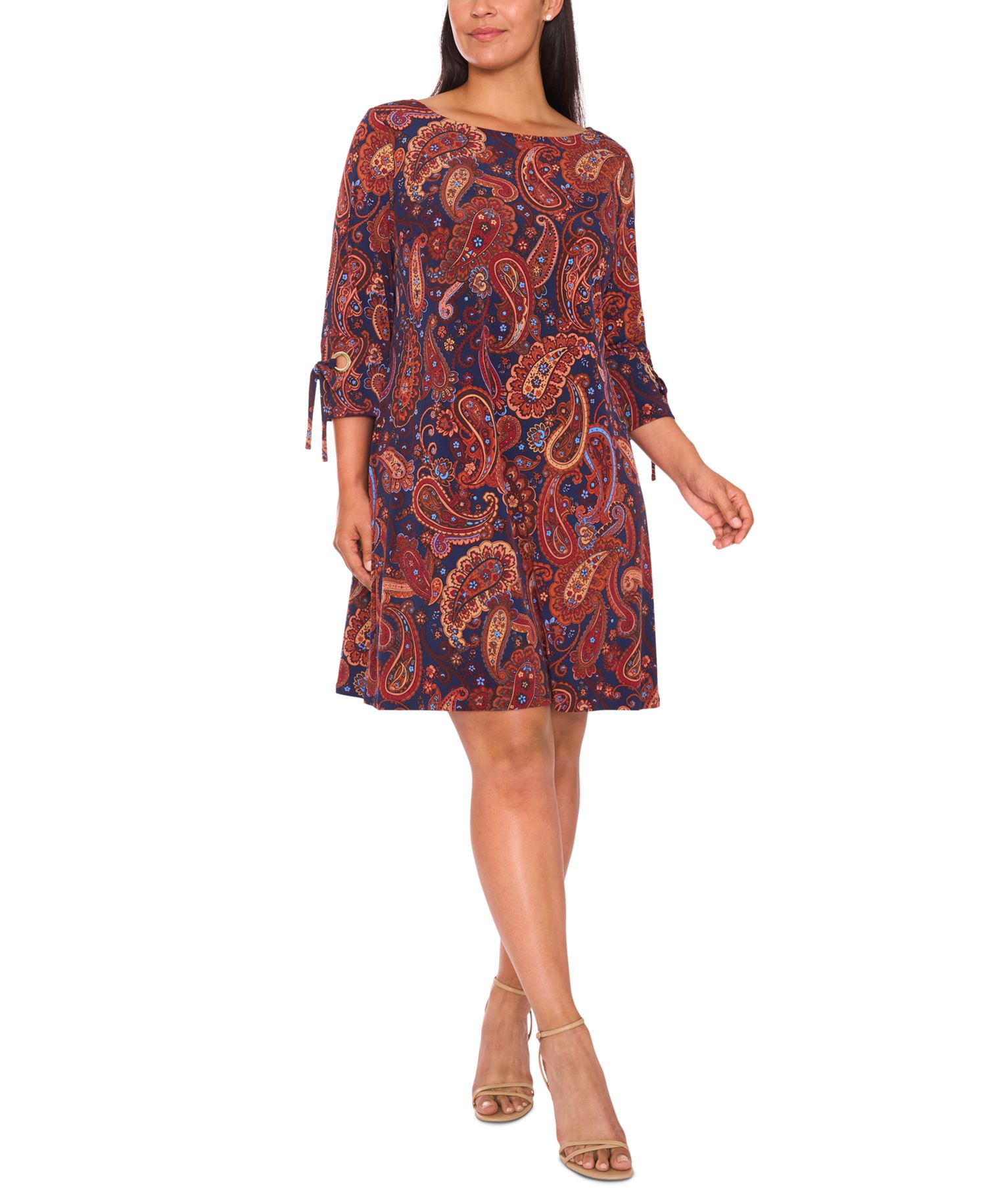 Plus Size Boat Neck Shift Dress