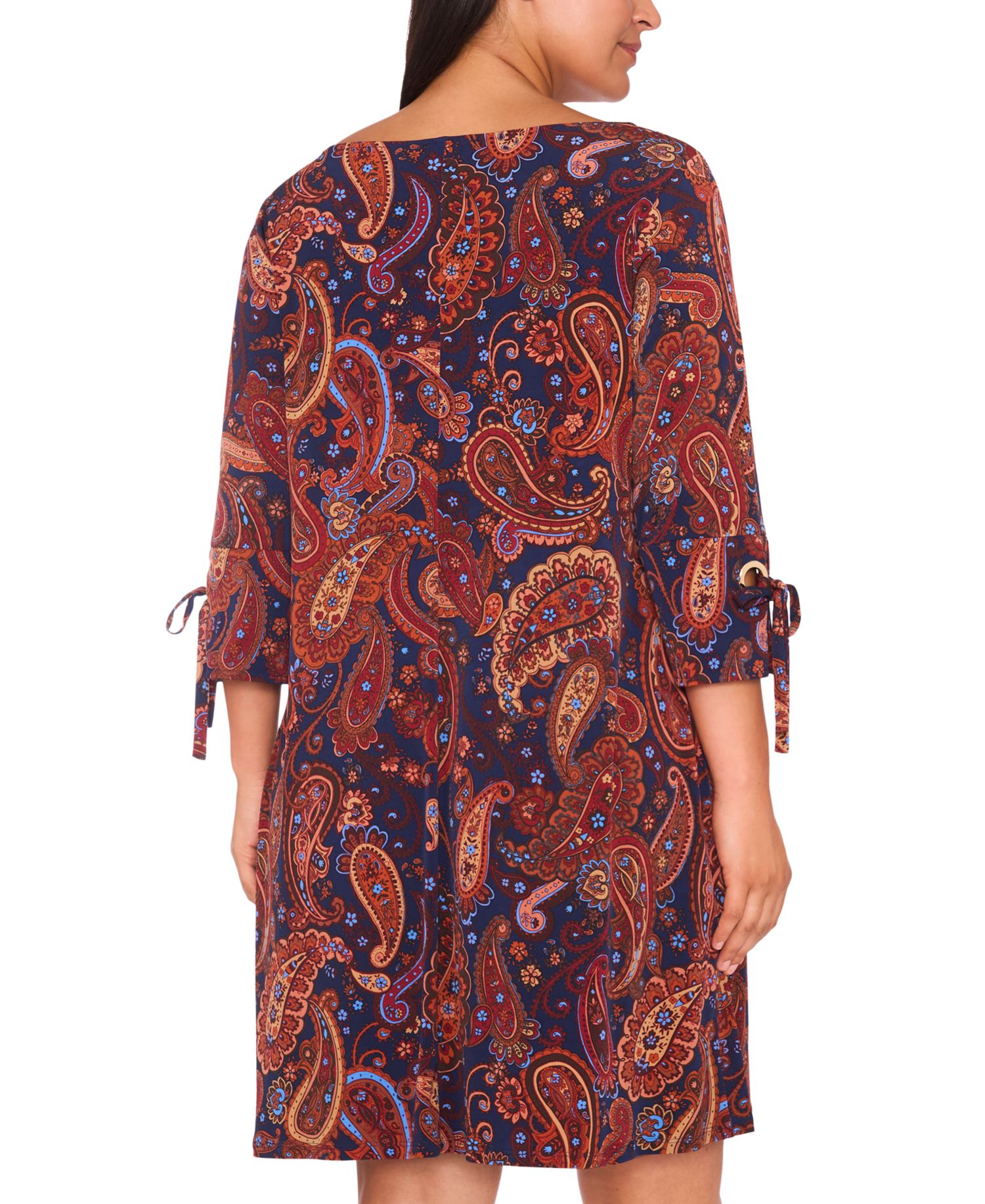 Plus Size Boat Neck Shift Dress