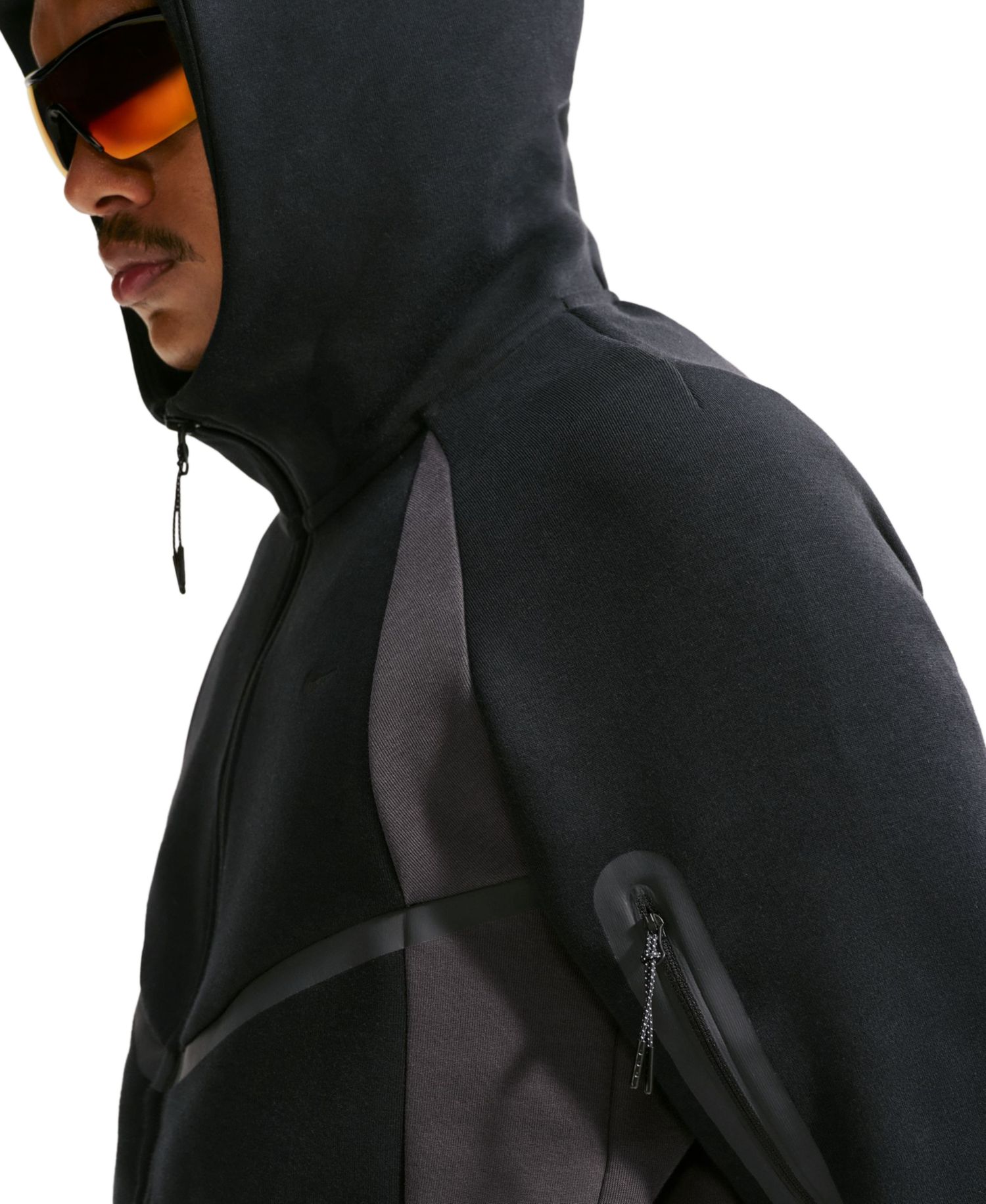 Men's Tech Color-Block Full-Zip Fleece Sweatshirt