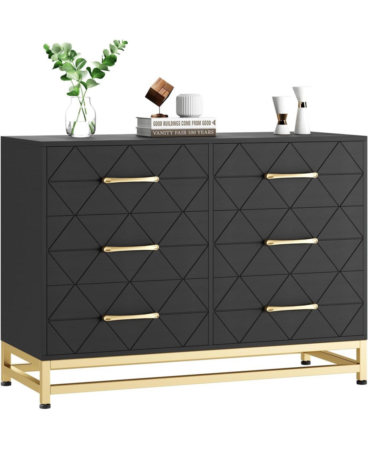 gaomon 6-Drawer Tall Dresser, Soft-Close Glides, 28.7" H, Anti-Tip