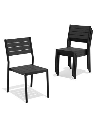 Outdoor Patio Aluminum Stackable Dining Chairs
