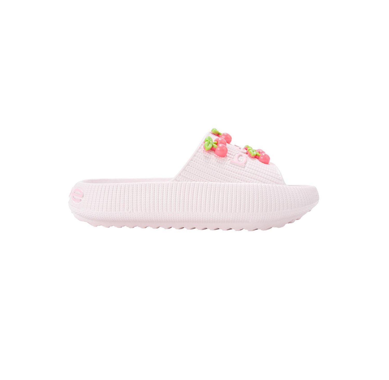 Little Girls Girls EVA Slide - Lightweight Comfy Slide Sandals with Cherry Charms