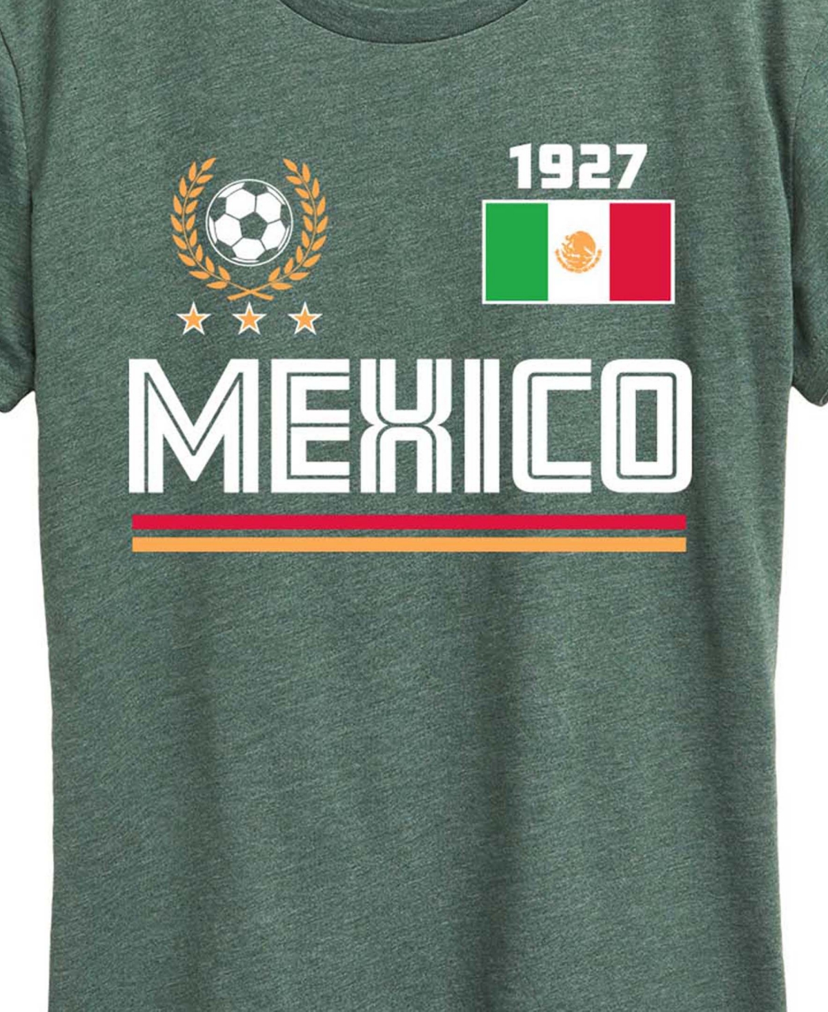 Hybrid Apparel Plus Mexico Soccer Jersey Graphic T-Shirt
