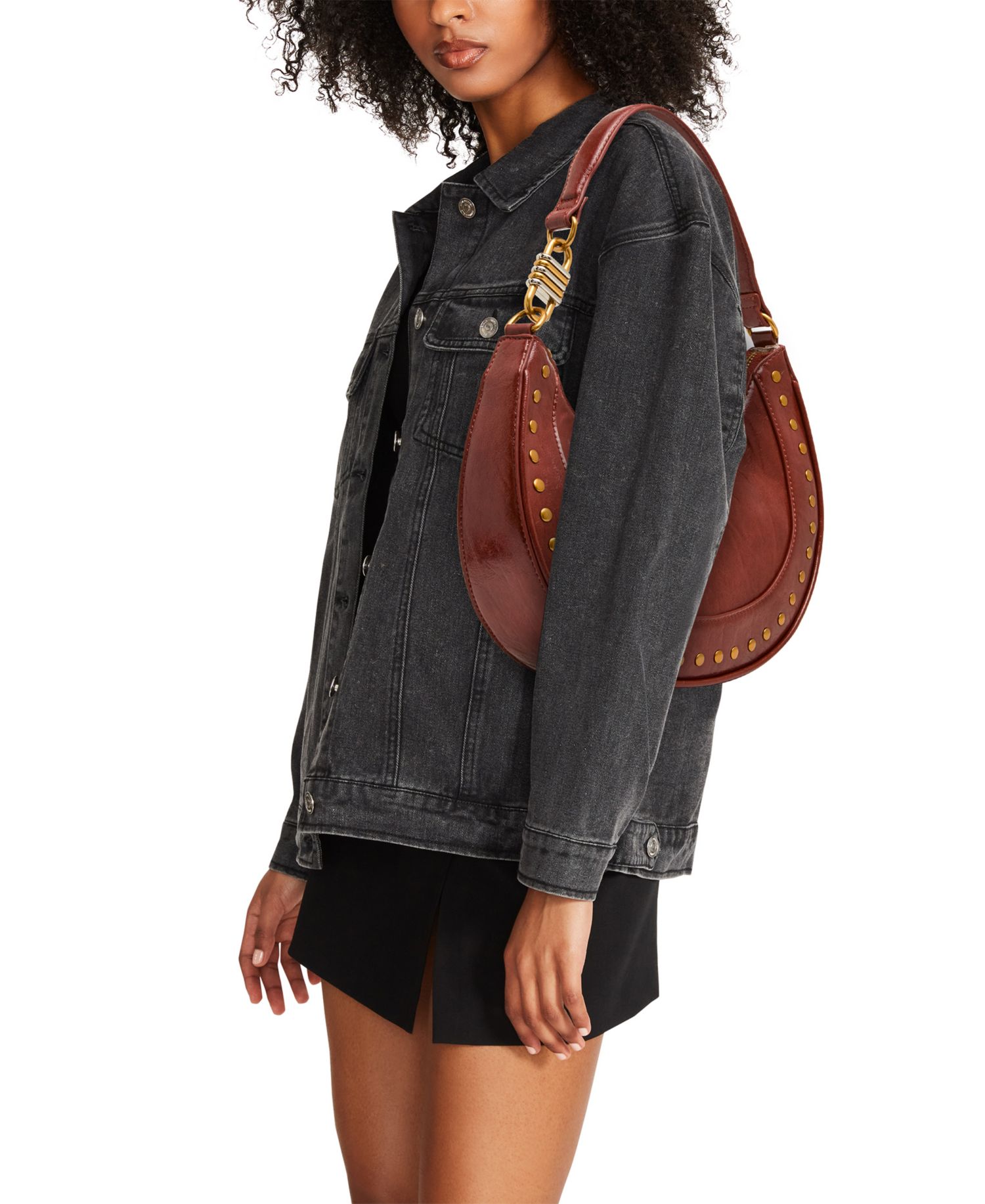 Liamm Studded Mini Shoulder Handbag