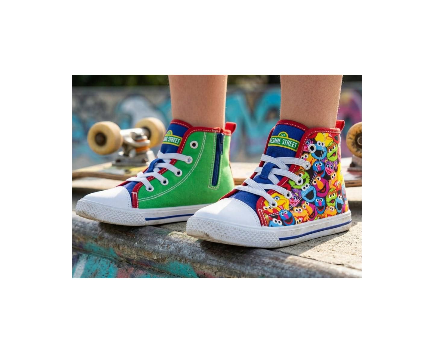 Кроссовки Sesame Street All Your Friends High Top Sneakers Fun Character Design Play Ready Comfort Fit Durable Everyday Wear для мальчиков, цвет: Open Miscellaneous — фото 8