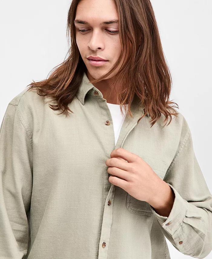 Men's 100% Cotton Steven Long-Sleeve Shirt - thumbnail 3