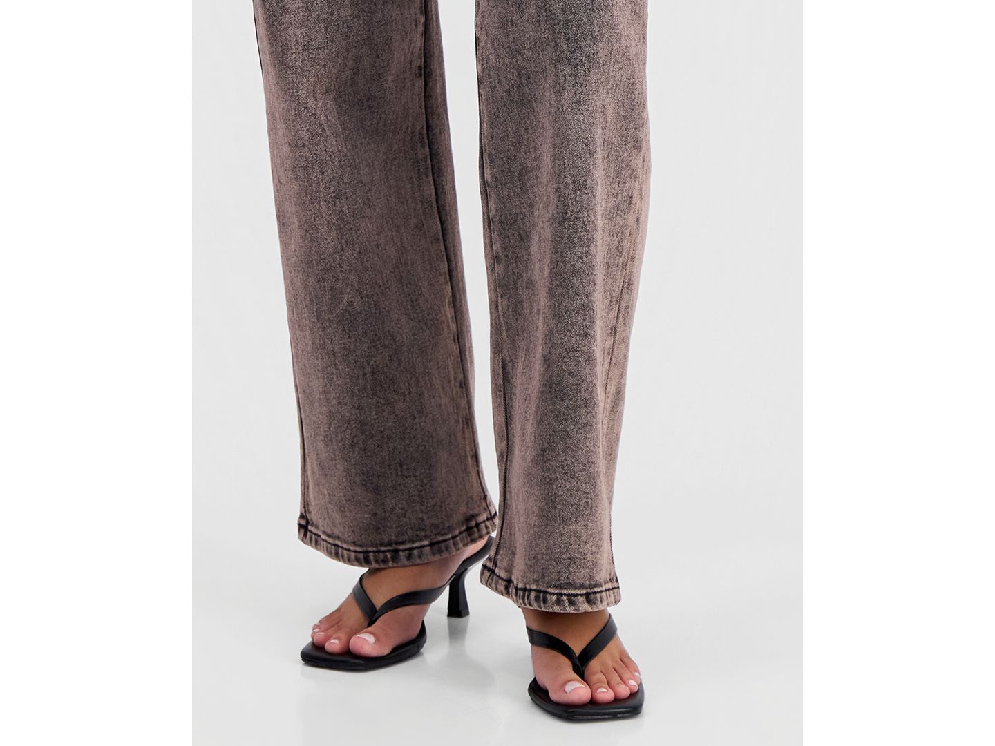 Женские джинсы Bar III Dirty Denim High-Rise Straight, цвет: Коричневый джинсовый — фото 6
