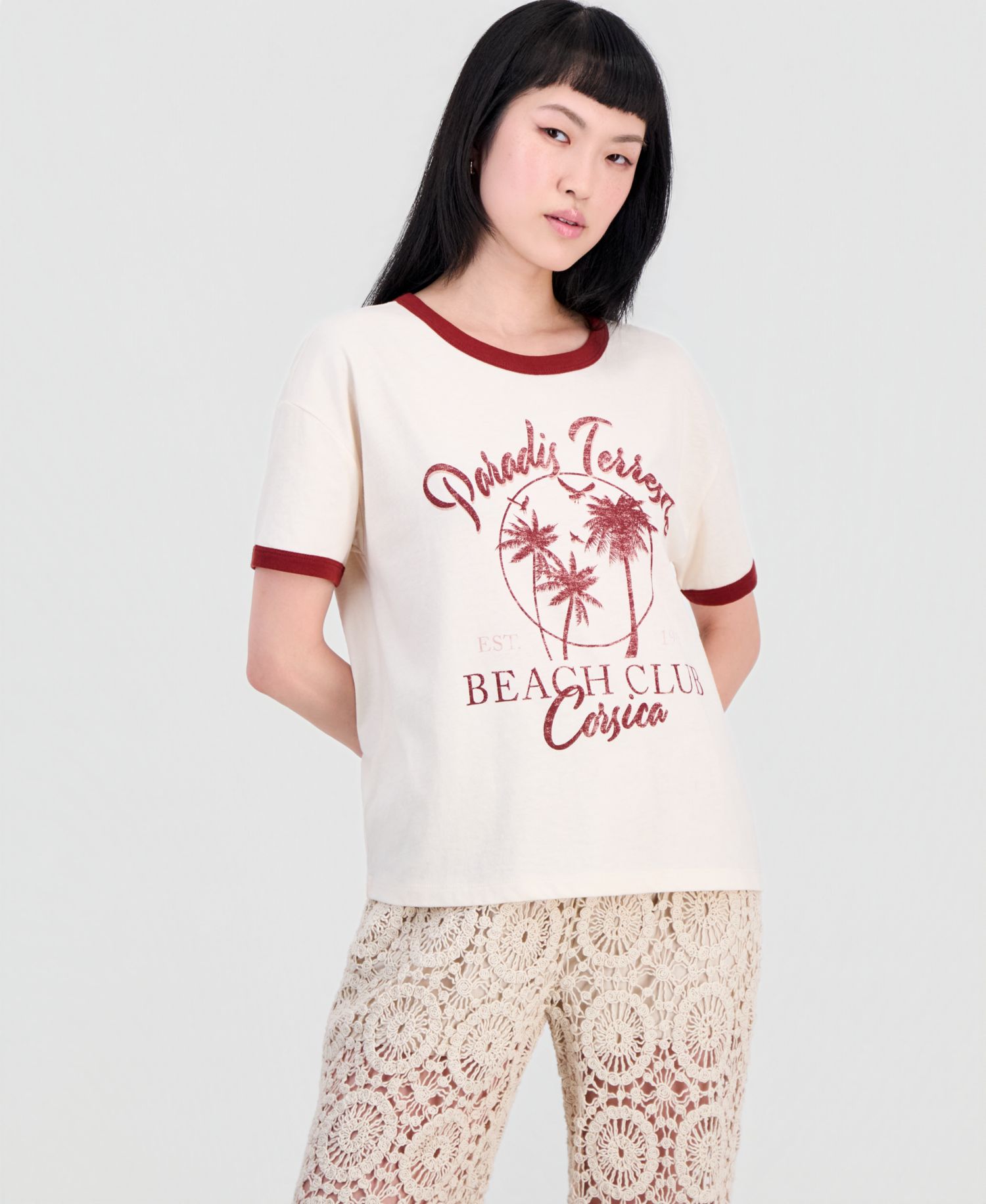 Women's Paradis Terrestre Ringer Tee
