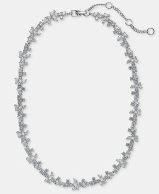 Cubic Zirconia Collar Necklace, 16" + 3" extender