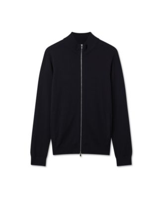 Men's Hampshire Merino Wool Funnel-Neck Cardigan