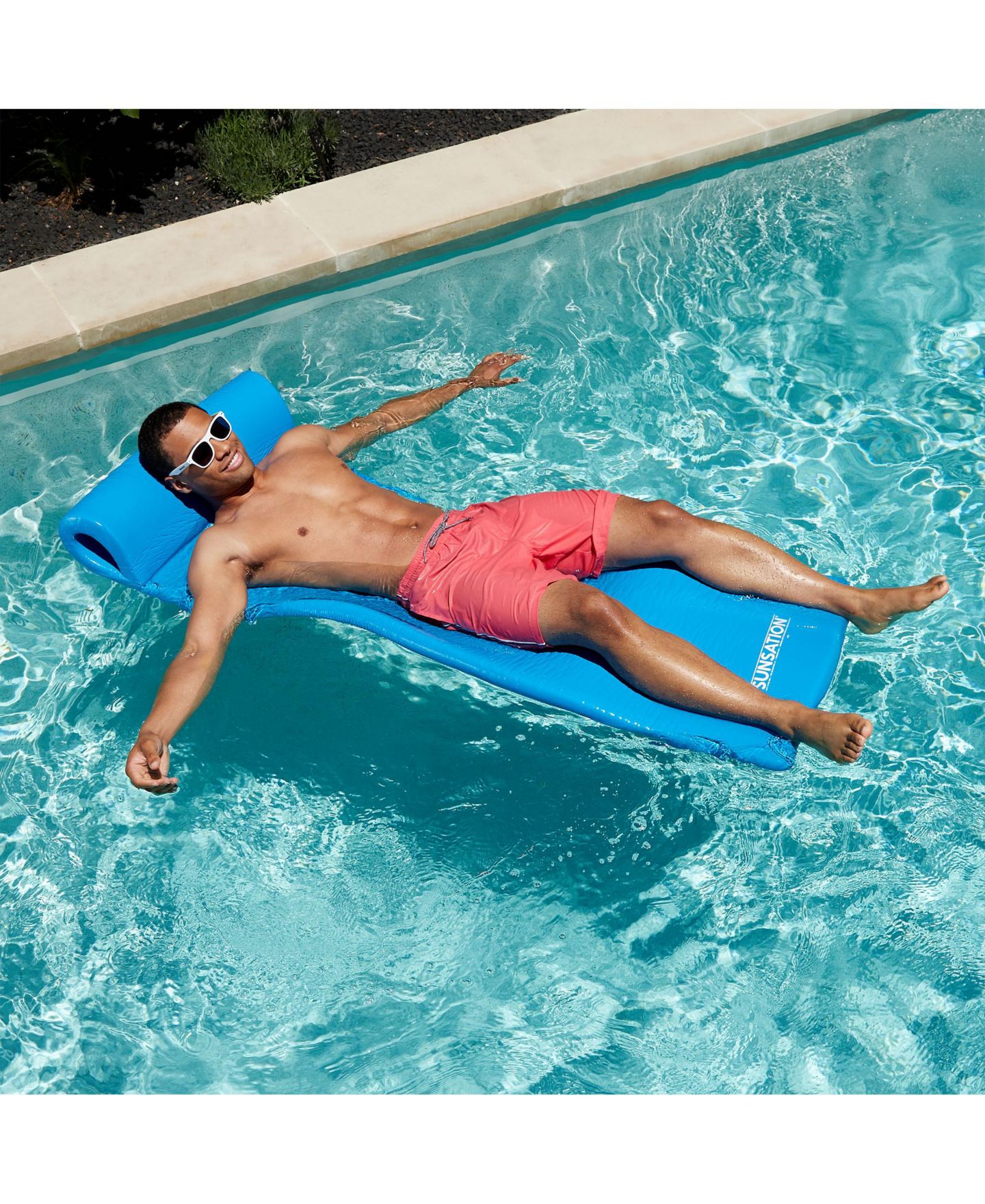 Детская игрушка TRC Recreation Sunsation 1.75" Thick Foam Lounger Raft Pool Float, Bahama Blue — фото 6