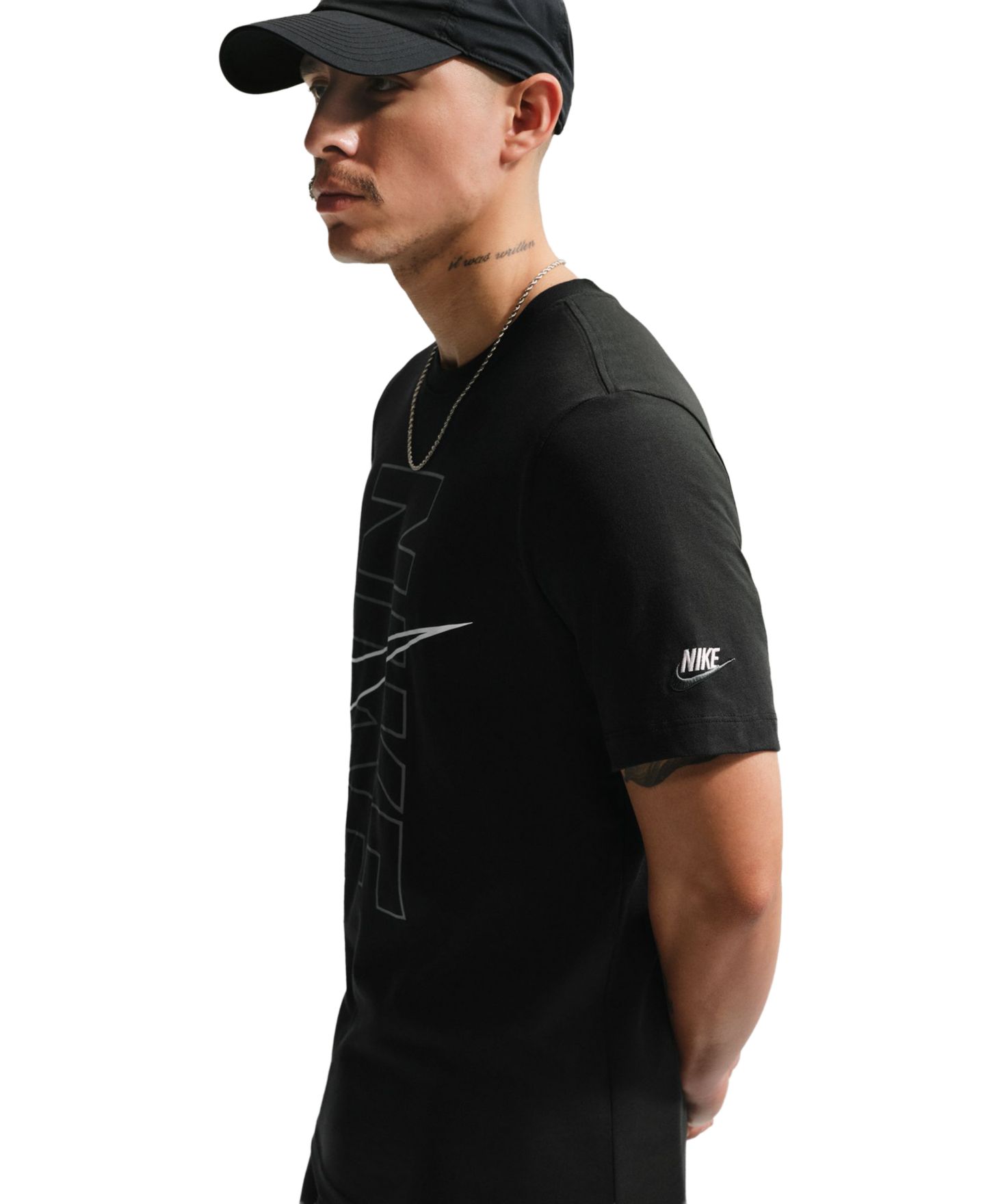 Мужская футболка Nike Sportswear Crewneck, цвет: Чёрный — фото 3