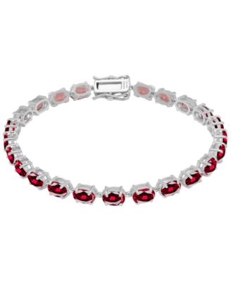 Garnet (12.65 ct. t.w.) Bracelet in Sterling Silver