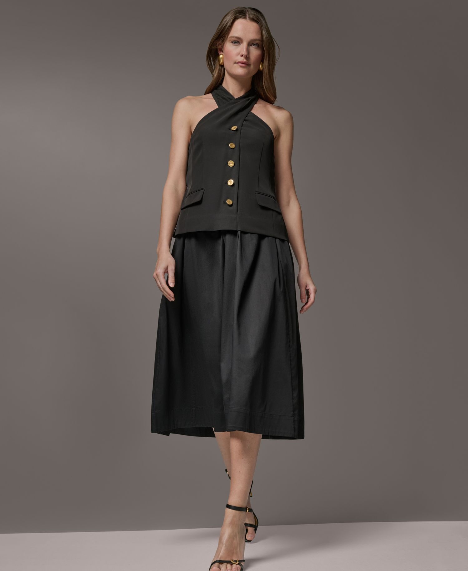 Petite Twist Halter Neck Dress