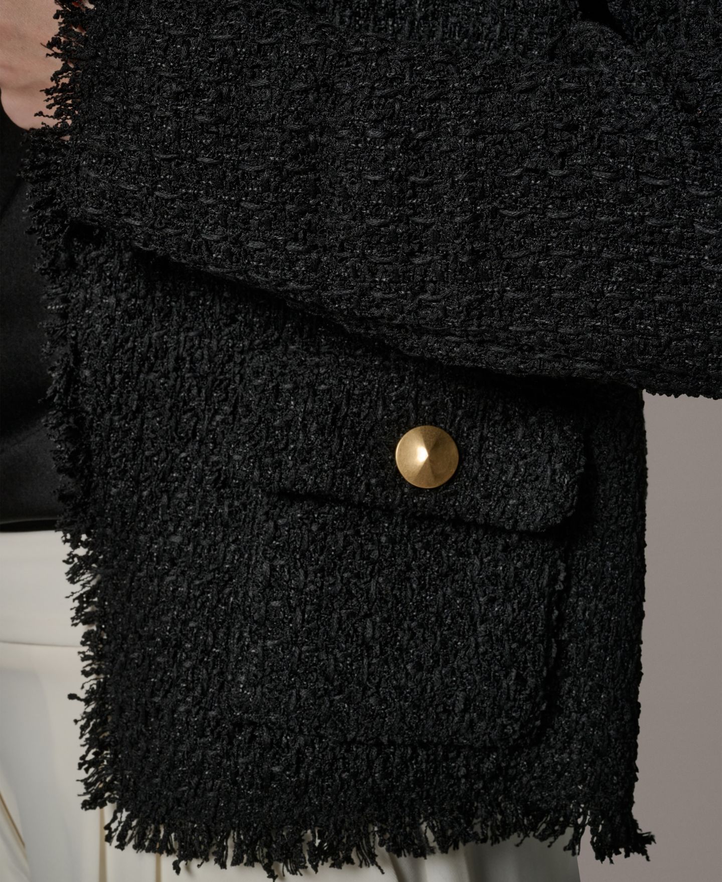 Женская куртка Donna Karan New York Petite Open-Front Long-Sleeve Jacket, цвет: Чёрный — фото 6