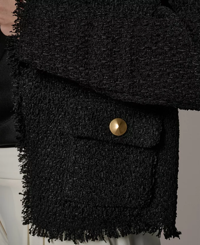 Petite Open-Front Long-Sleeve Jacket - thumbnail 6