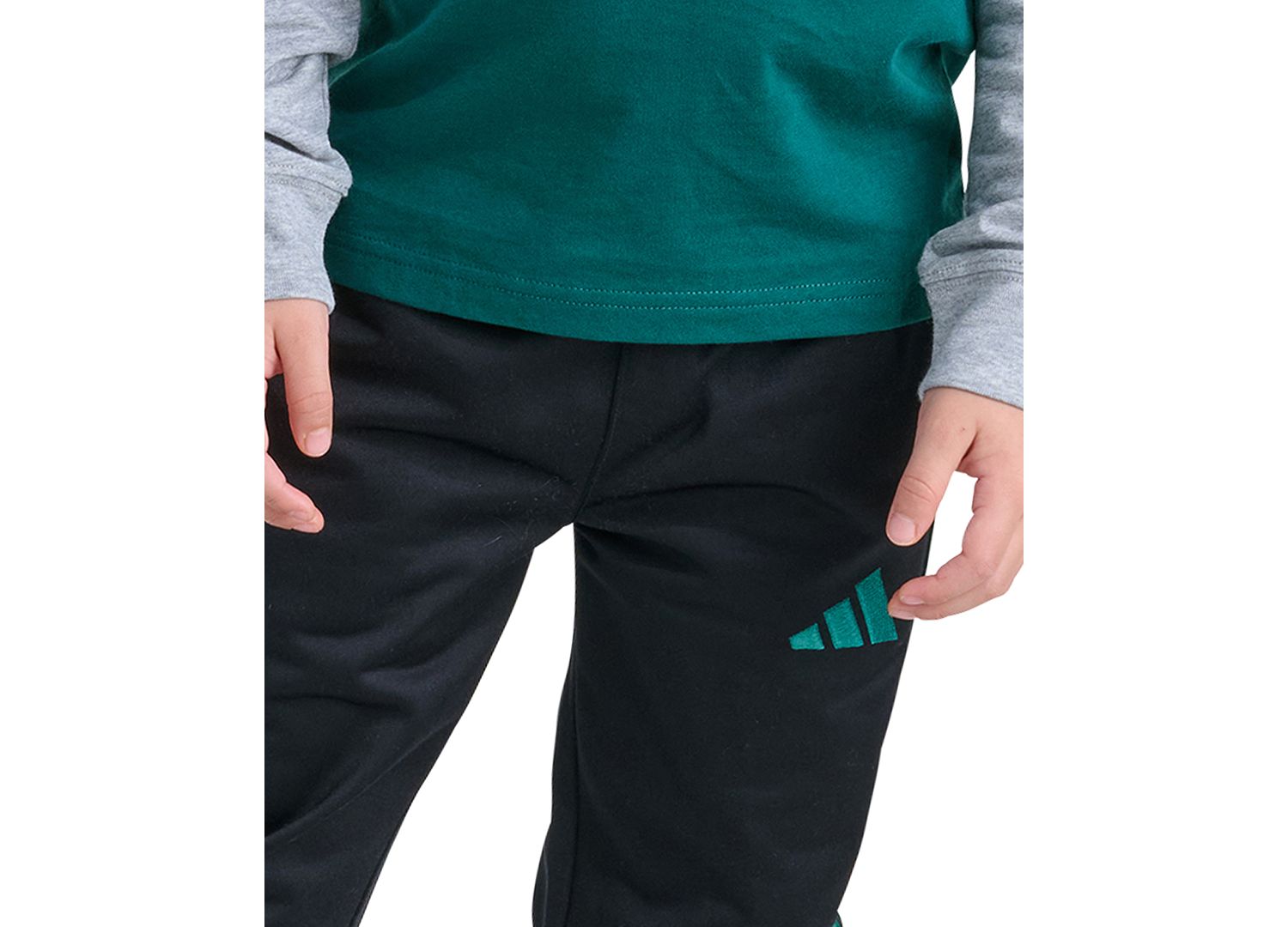 Boys' 2T-7 Cotton Layered Long-Sleeve T-Shirt and Pants, 2-Piece Set