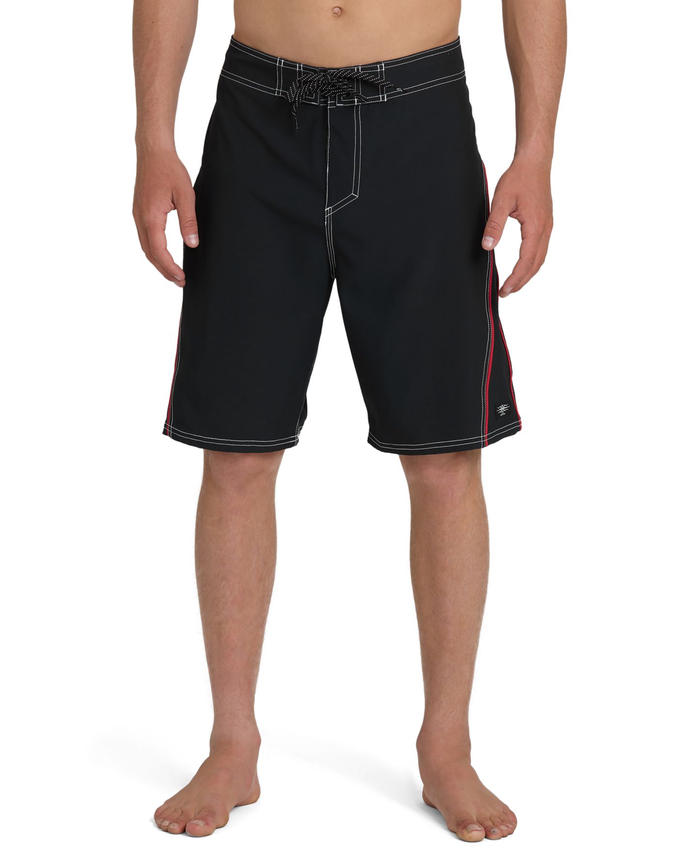 Пляжные шорты Straight-Fit для мужчин, стрейч — Quiksilver, цвет: Чёрный — фото 1