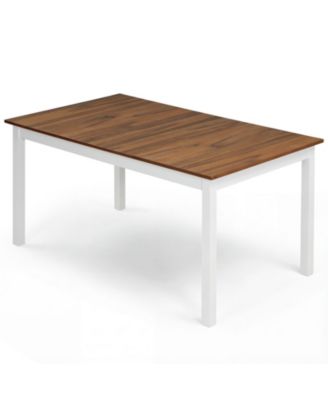 Kitchen Dinner Table Rectangular with Rubber Wood Legs