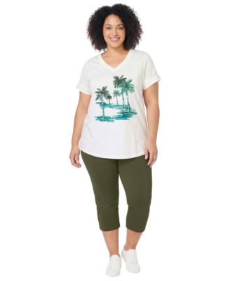Women's Within Two-Piece V-Neck Tunic and Capri Set