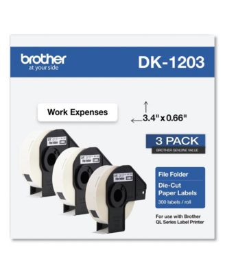 DK12033PK 0.66 inch x 3.4 inch Die-Cut File Folder Labels