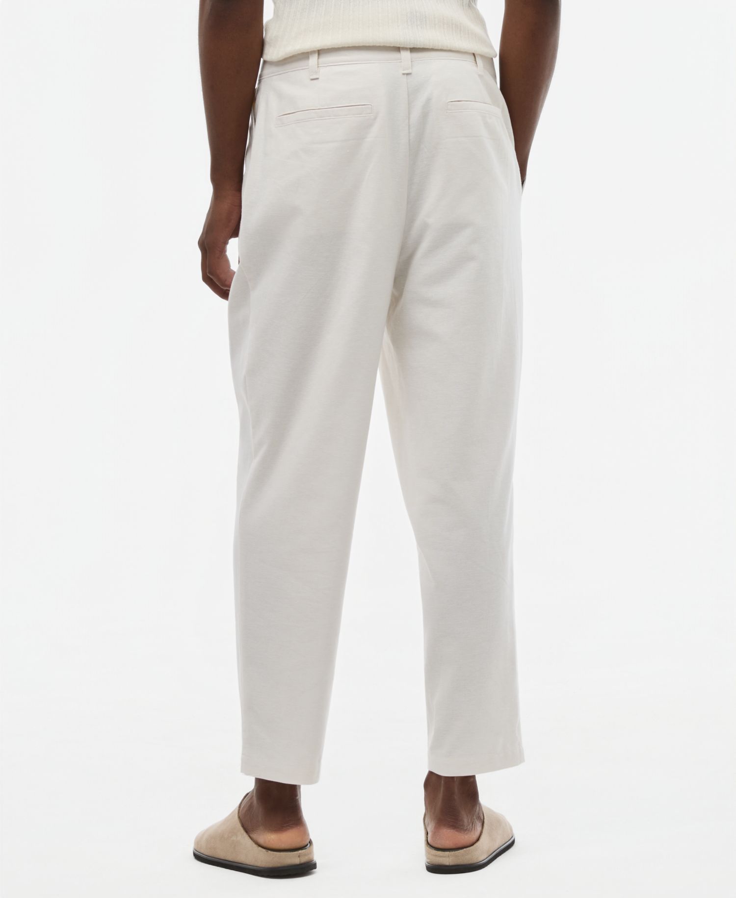 Men's Relaxed-Fit Oxford Linen-Blend Pants