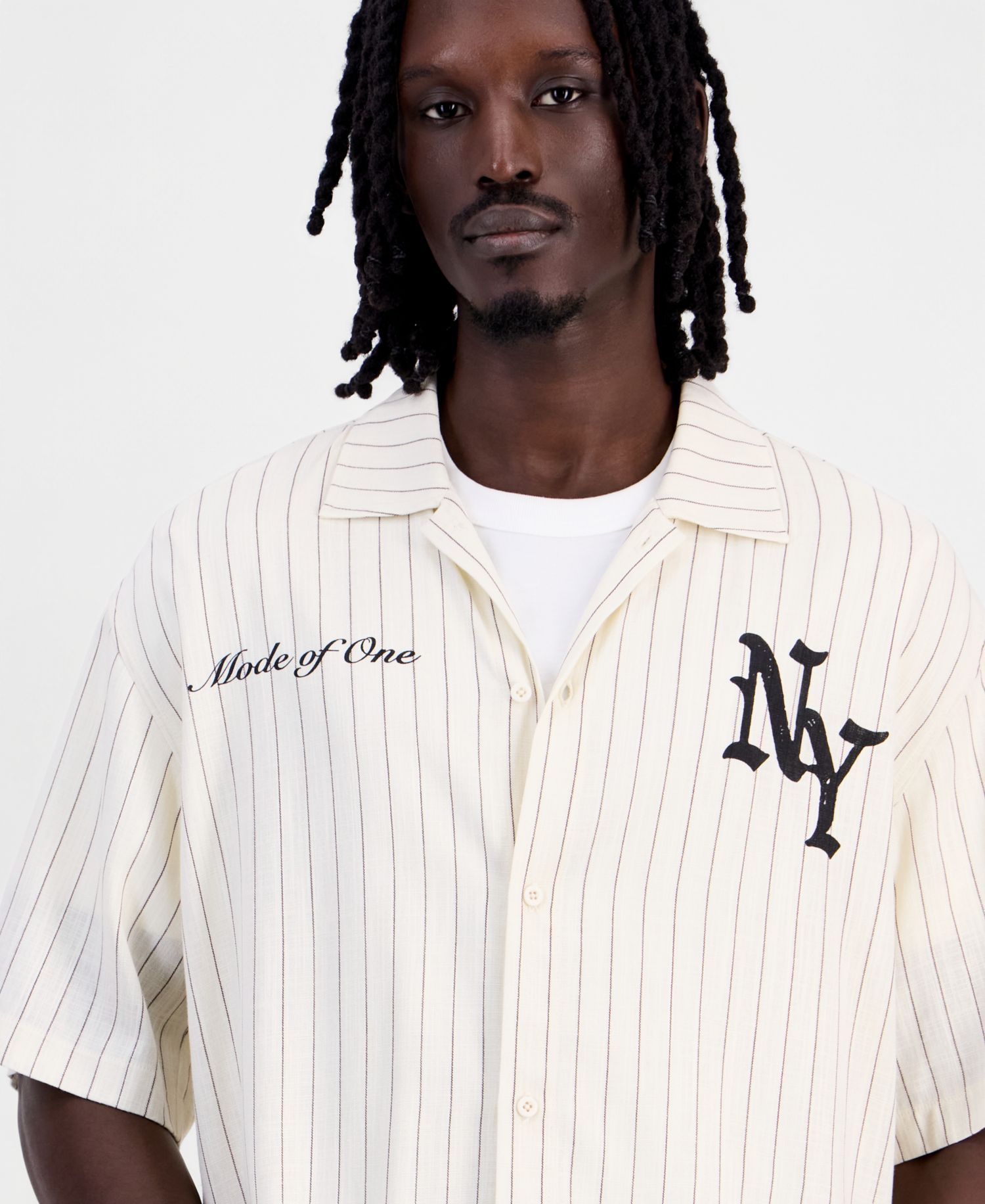 Men's Boxy Pinstripe Short-Sleeve Shirt, Macy's Exclusive