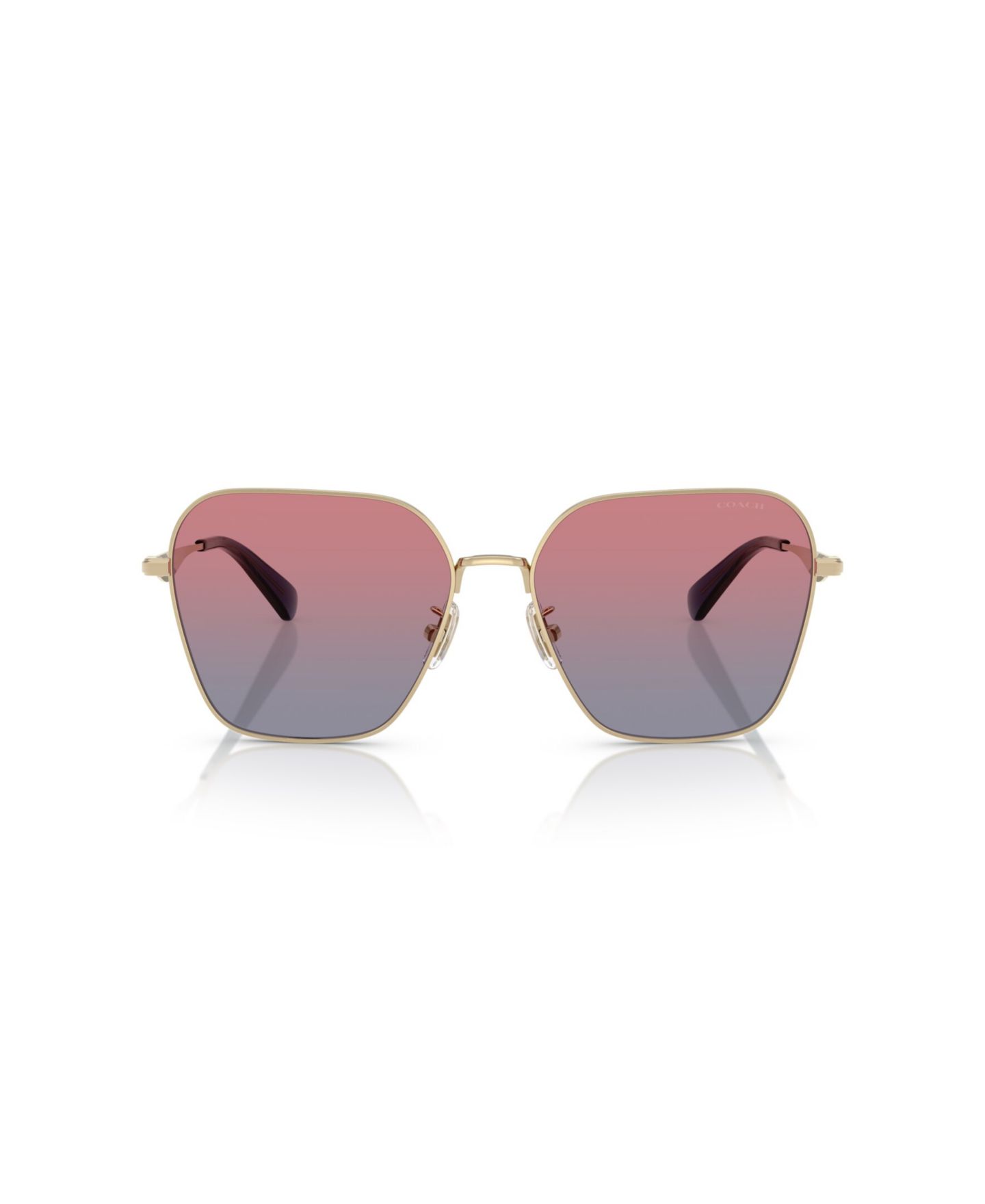 Женские солнцезащитные очки COACH Geometric Sunglasses, CW189 HC7168, цвет: Блестящий светлый золотой — фото 2