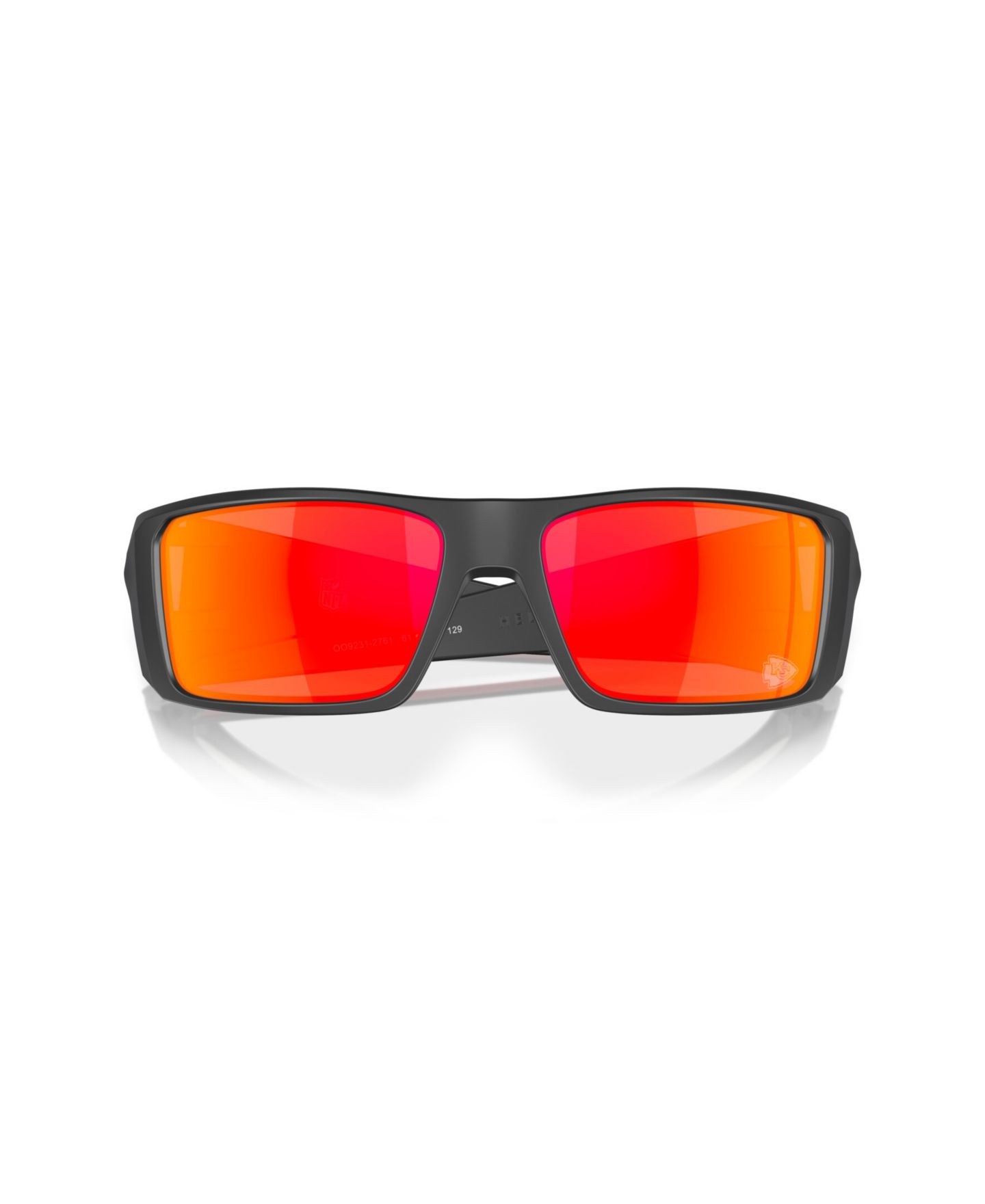 Мужские солнцезащитные очки Oakley Kansas City Chiefs Heliostat Rectangle Sunglasses, OO9231, цвет: Матовый чёрный — фото 13