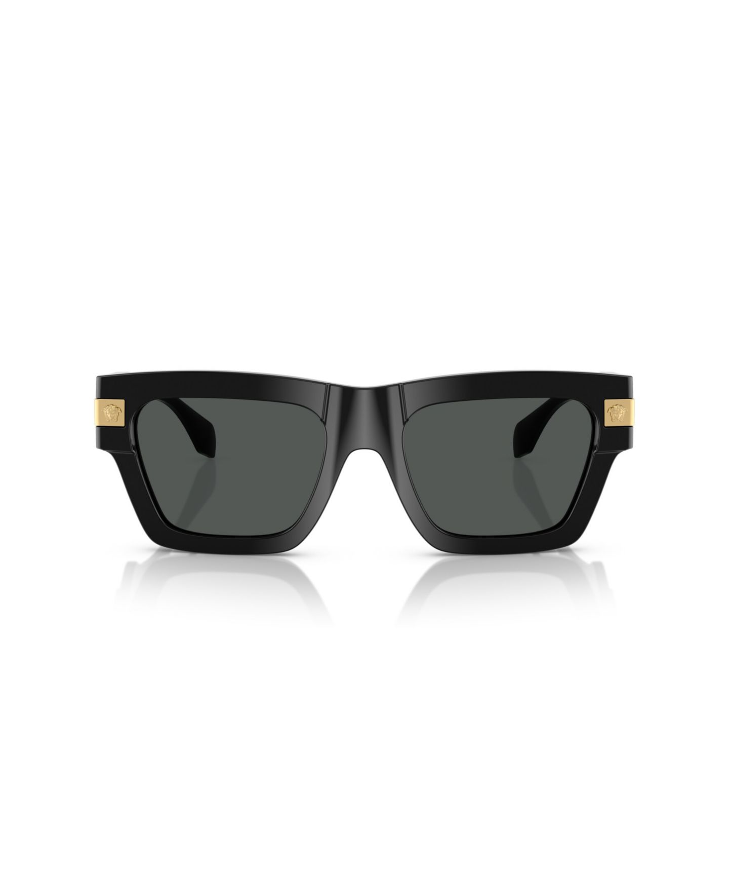 Мужские солнцезащитные очки Versace Rectangle Sunglasses, VE4464, цвет: Чёрный — фото 2