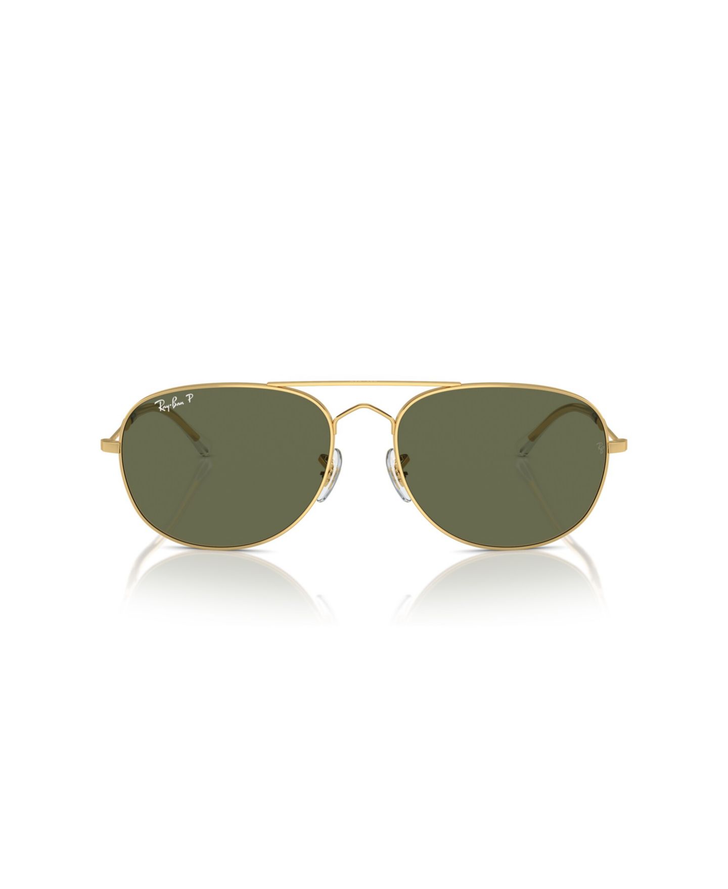 Солнцезащитные очки Ray-Ban Unisex Polarized Bain Bridge Pilot Sunglasses, RB3735, цвет: Золотой — фото 2