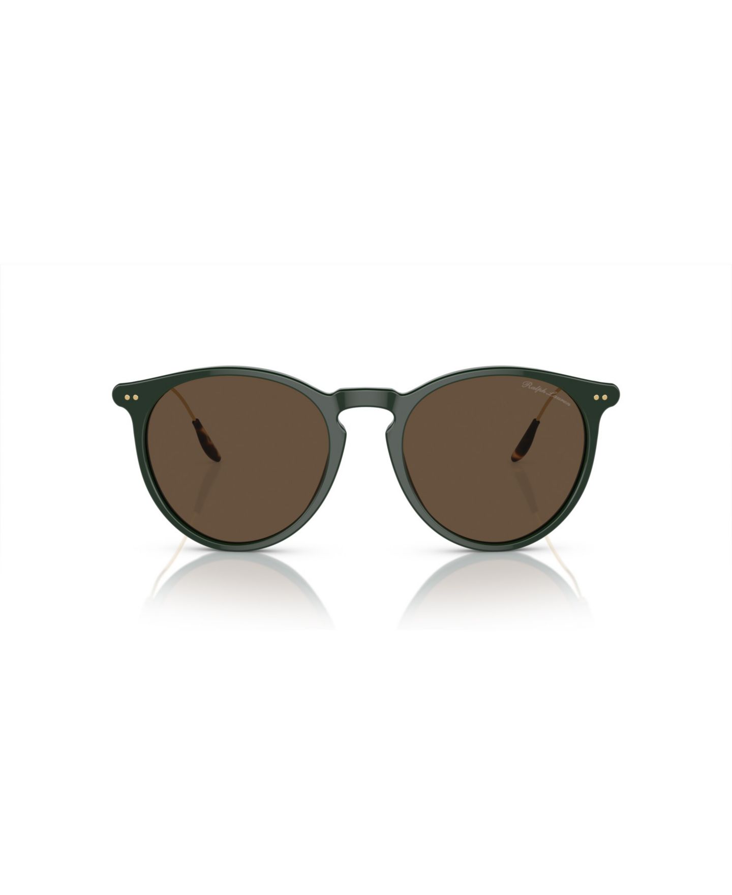 Мужские солнцезащитные очки Ralph Lauren Round Sunglasses, RL8181P, цвет: Зелёный — фото 2