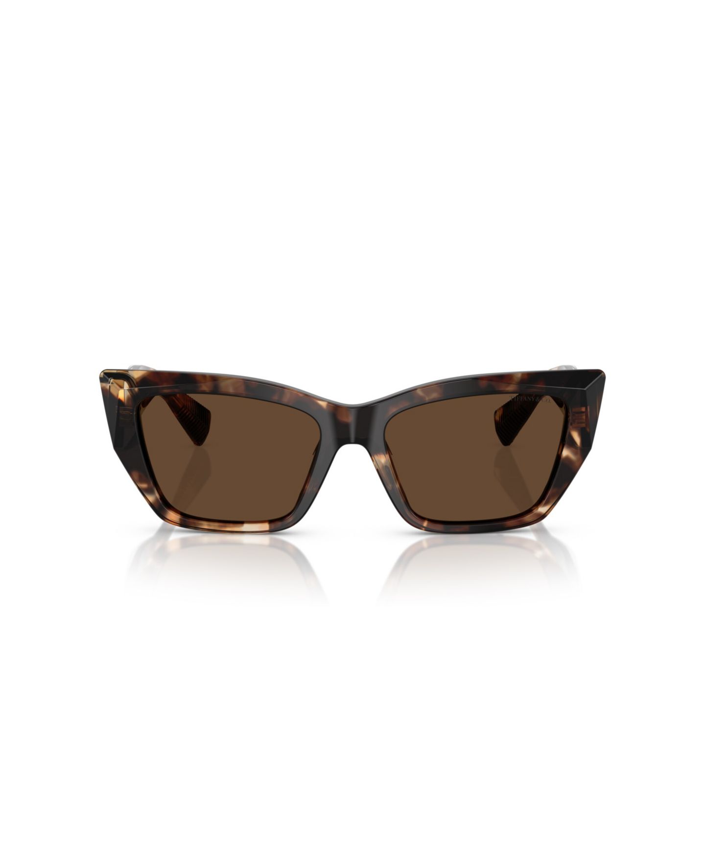 Женские солнцезащитные очки Tiffany & Co. Cat Eye Sunglasses, TF4230F, цвет: Коричневый гавана — фото 2