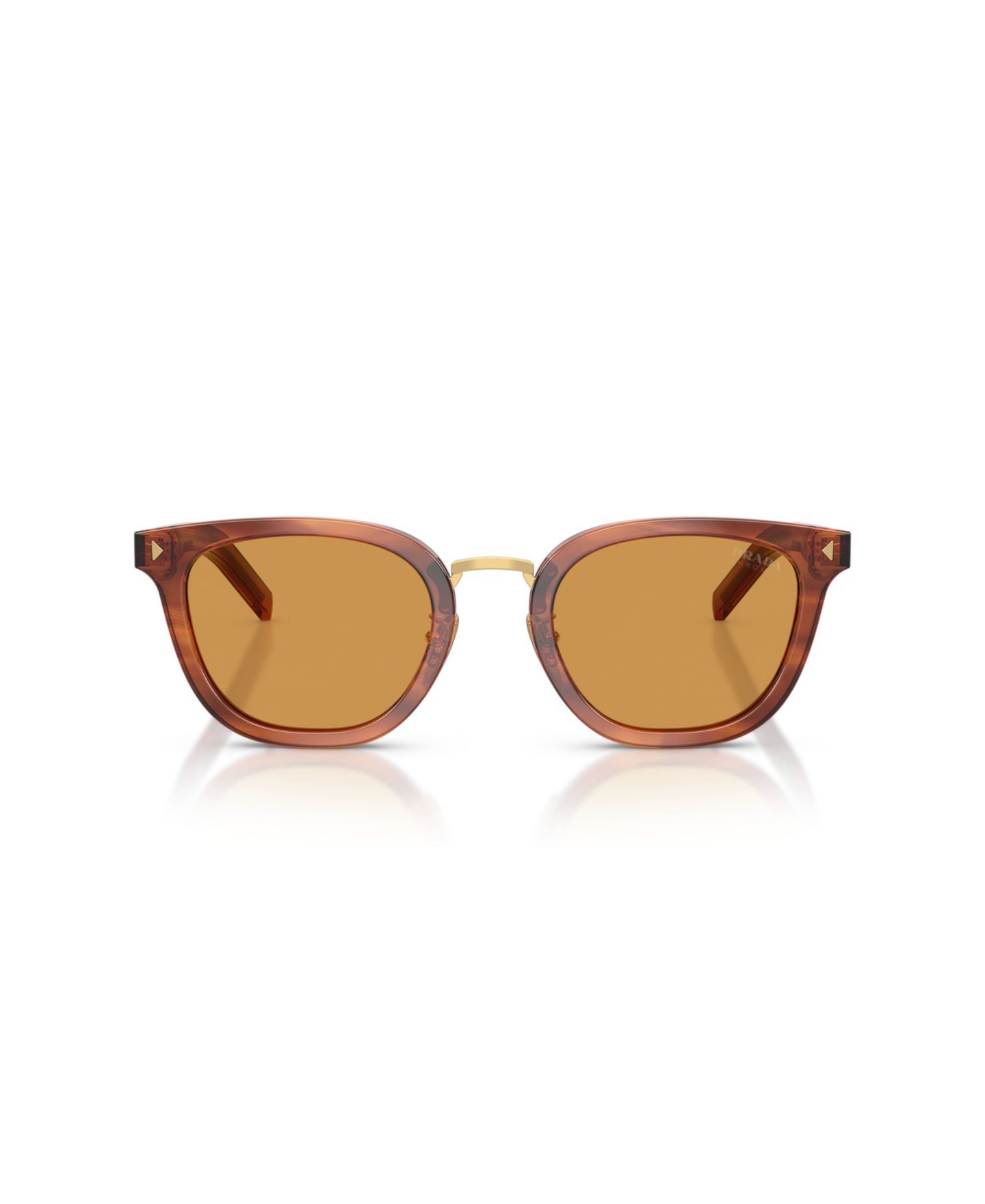 Мужские солнцезащитные очки PRADA Photochromic Cat Eye Sunglasses, PR C01SD, цвет: Гавана коньячный — фото 2