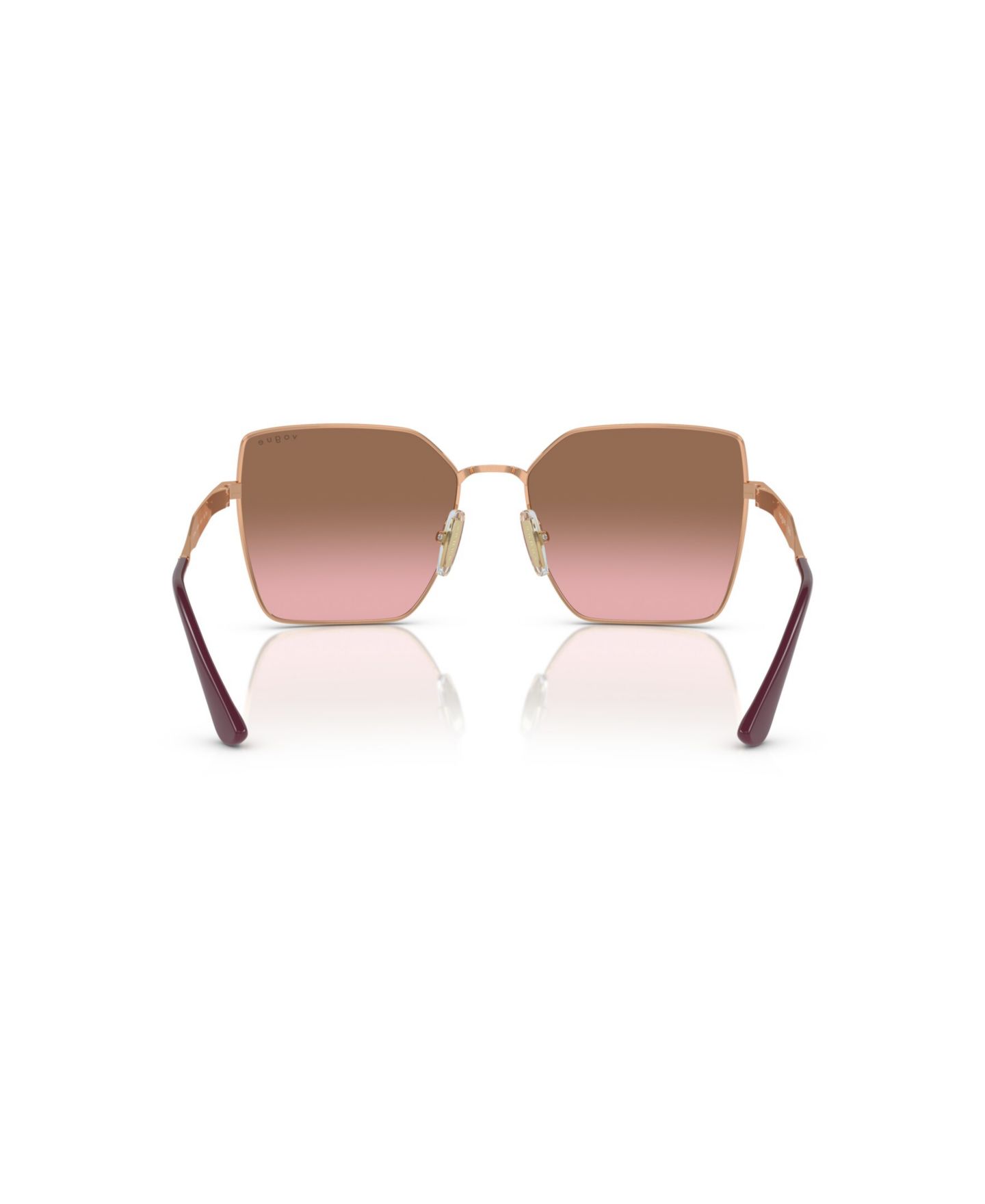 Женские солнцезащитные очки Vogue Eyewear Square Sunglasses, VO4284S, цвет: Бордовый / Золотой — фото 4