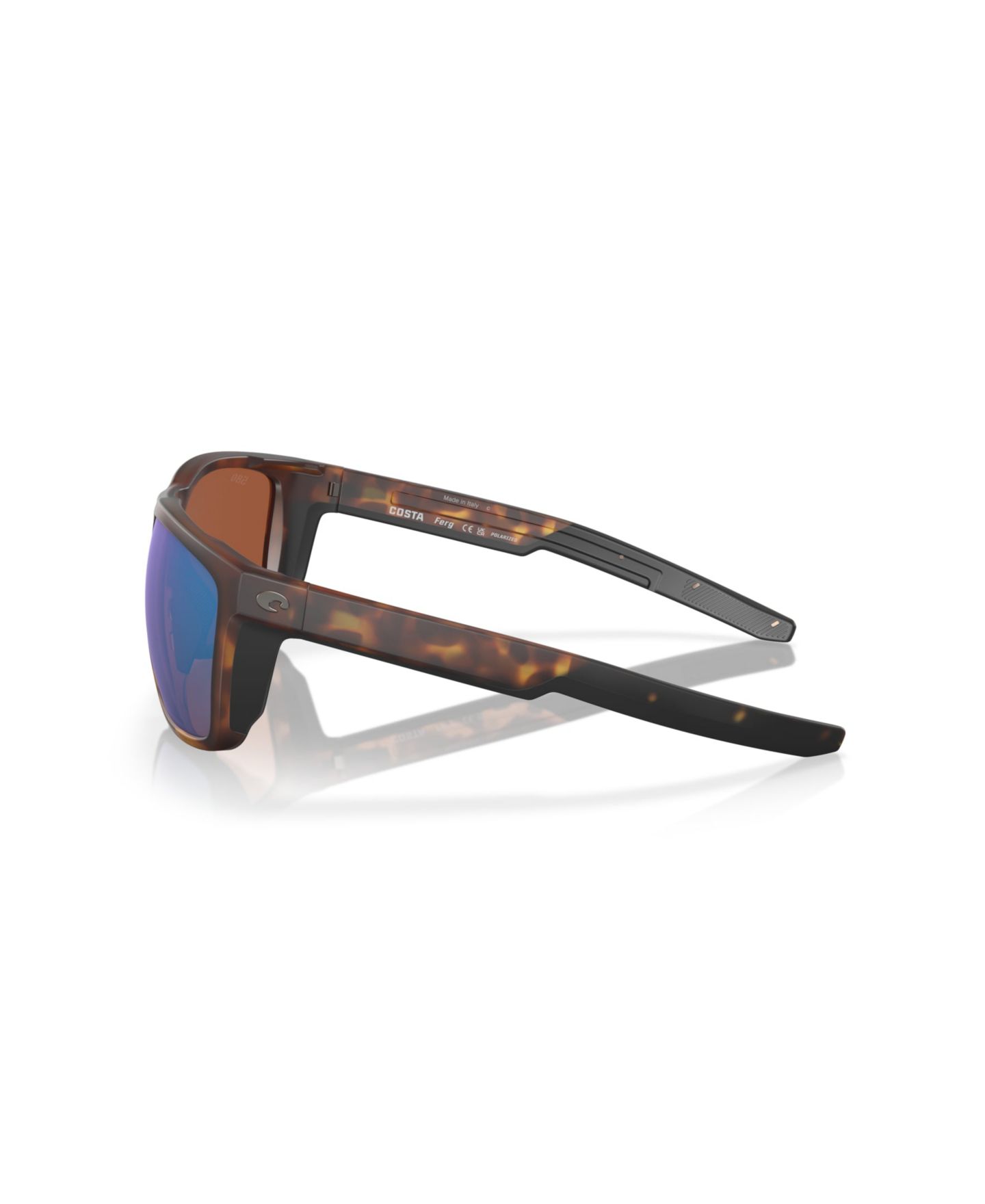 Мужские солнцезащитные очки Costa Del Mar Polarized Square Sunglasses, Ferg 6S9002, цвет: Матовый черепаховый — фото 3
