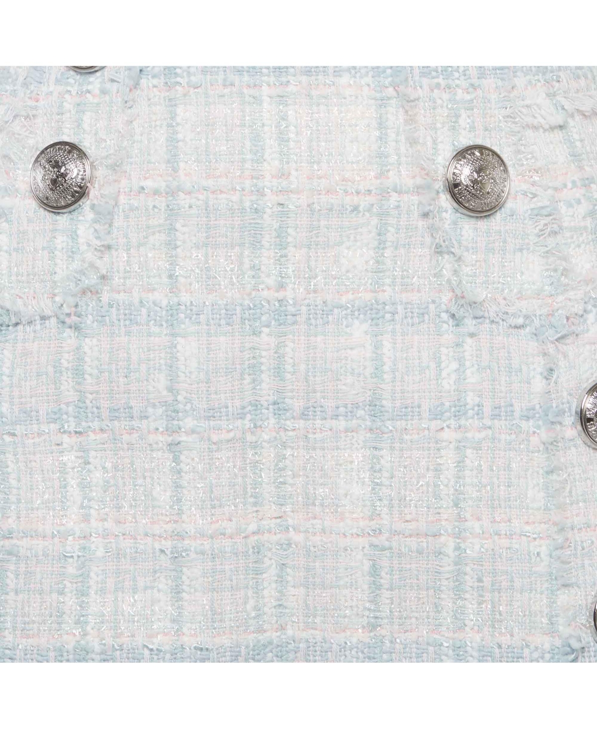 Pre-Owned Balmain Women's Tweed Button Detail High- Skirt