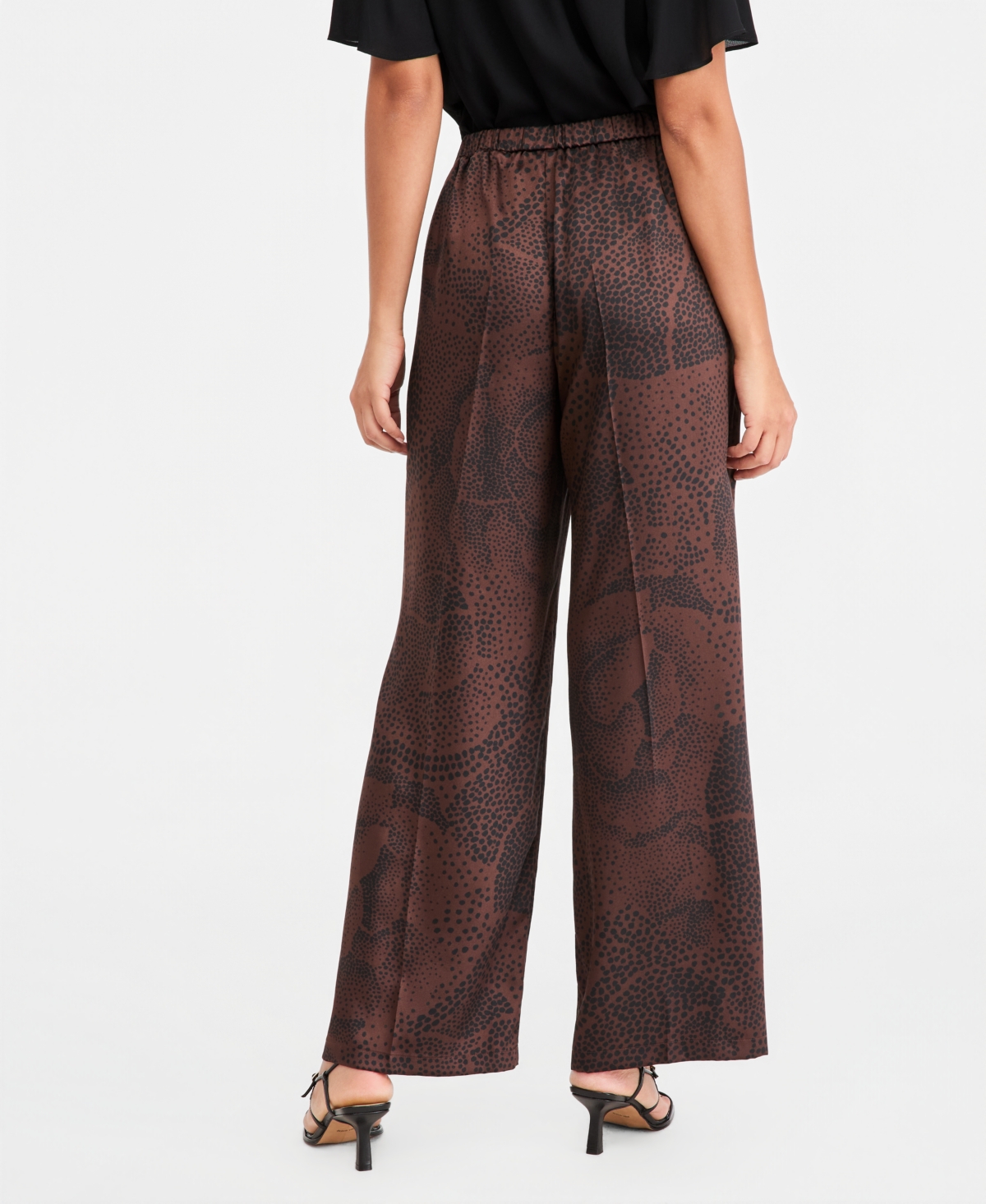 Emme Marella Women's Emmunigeno Printed Straight-Fit Wide-Leg Pants