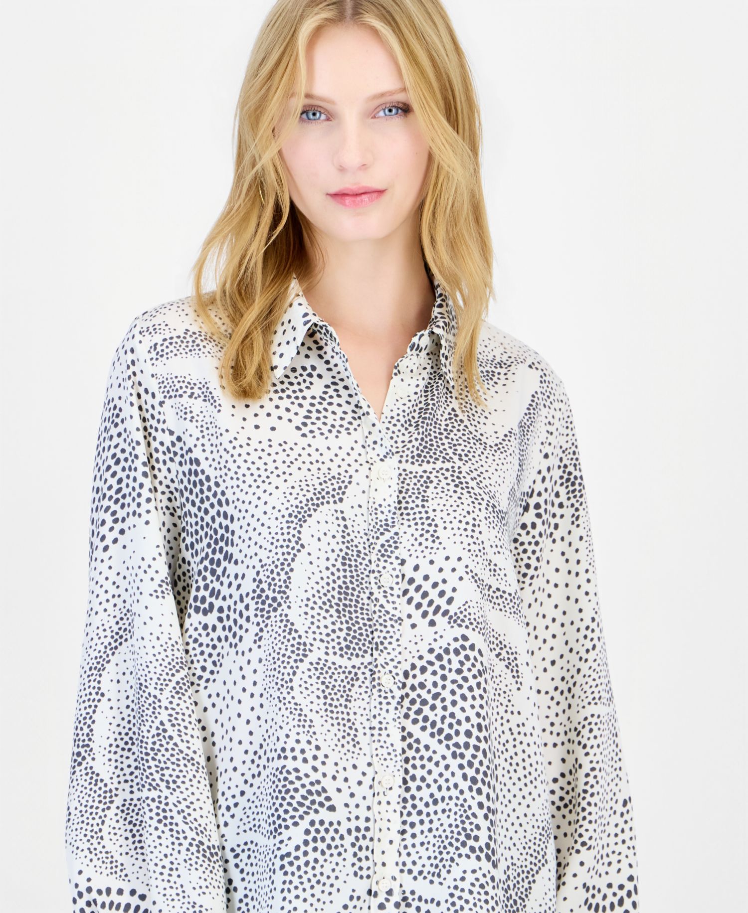 Women's EMMSPIGA Long-Sleeve Oversized Print Blouse