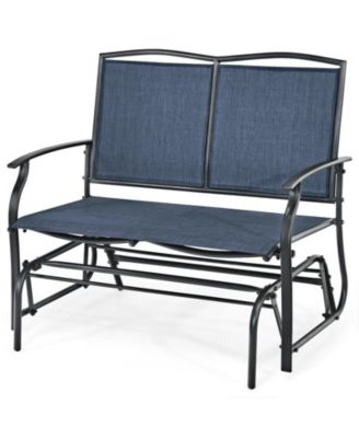 Patio Glider Rocking Bench Double 2 Person Chair Loveseat Garden
