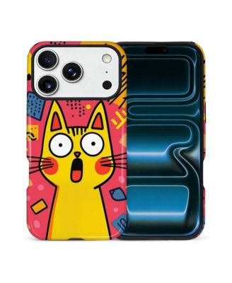 Case for iPhone 17 Pro Max, 2-in-1 Dual-Layer Shockproof Protection, Funny Cat Art Glossy Case