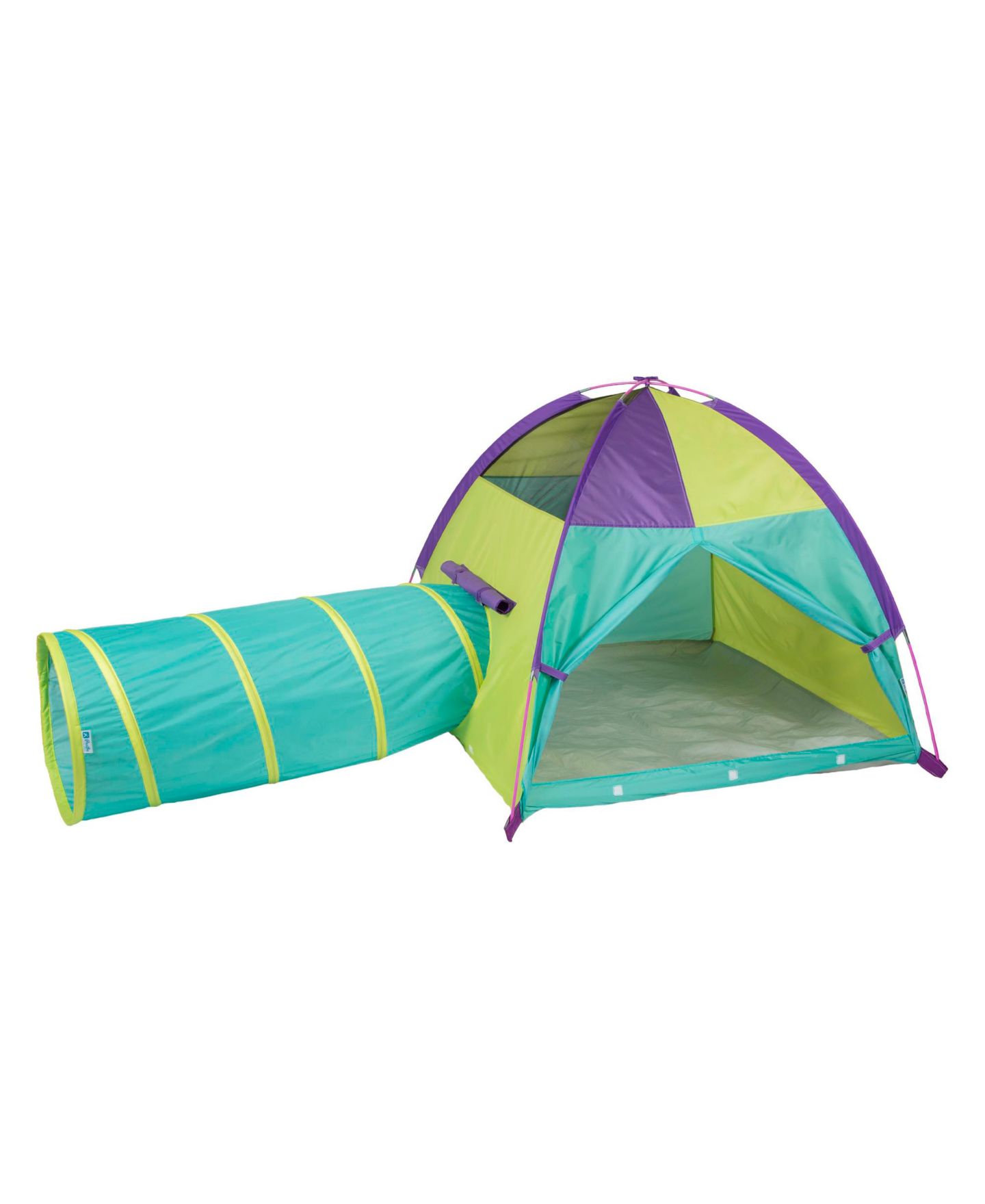 Детские игрушки Pacific Play Tents Hide-Me 48" x 48" x 42" H Tent and Tunnel, 2-Piece Set, Ages 3-4, цвет: Разноцветный — фото 2