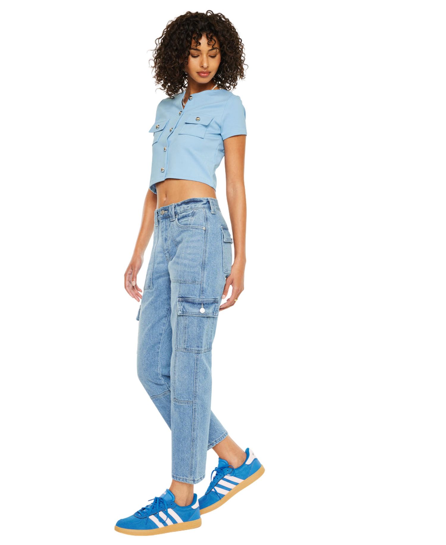 Women's Aaliyah High Rise Slim Straight Cargo Pants