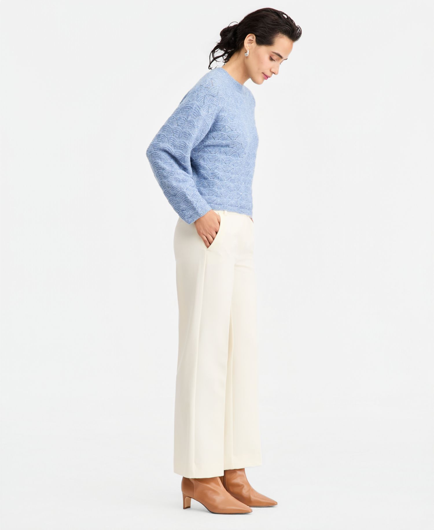 Women's Emmghinea Wide-Leg High-Rise Stretch Trousers