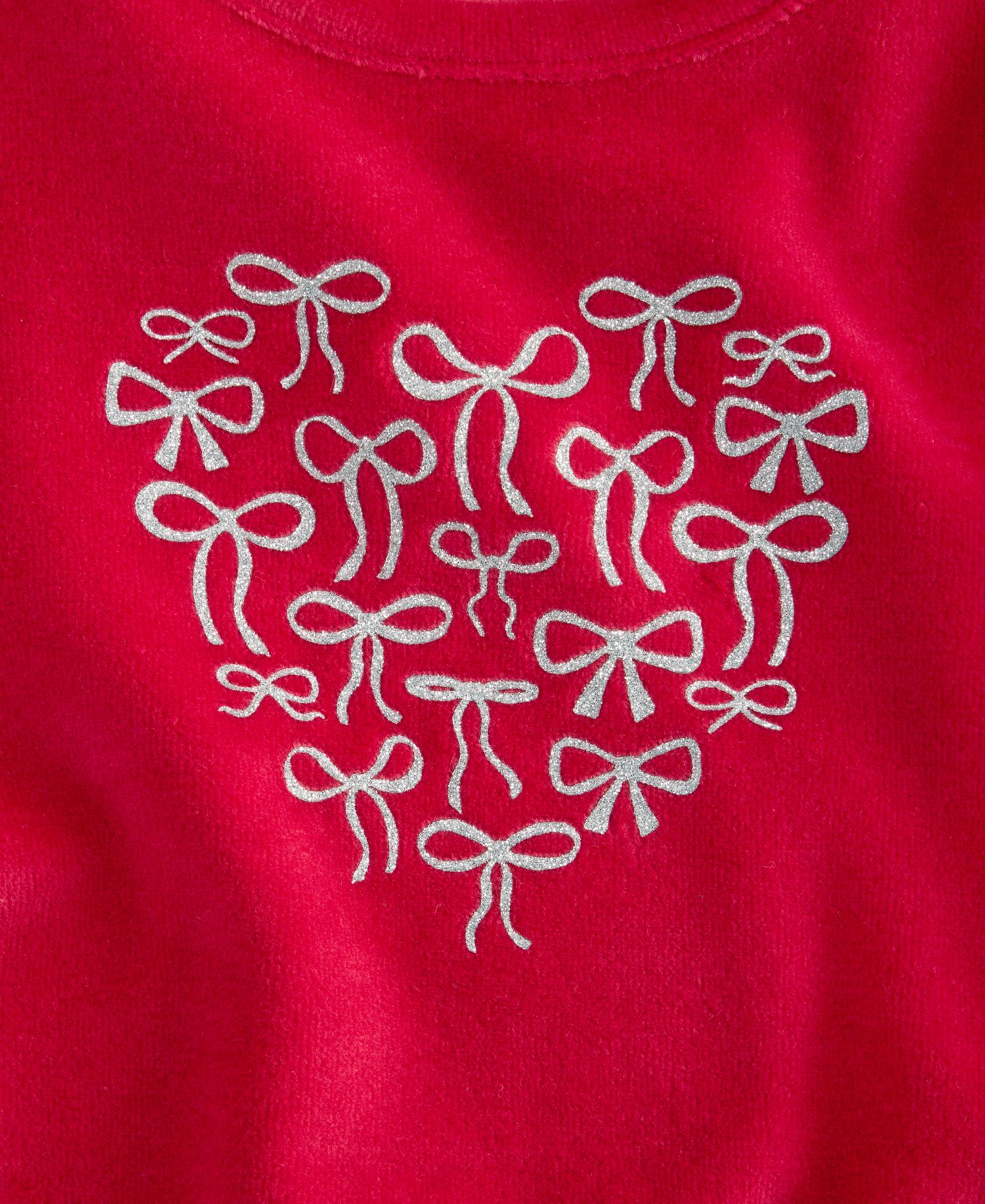Baby Girls' 3M-24M Mix & Match Long-Sleeve Bows Heart Velour Top
