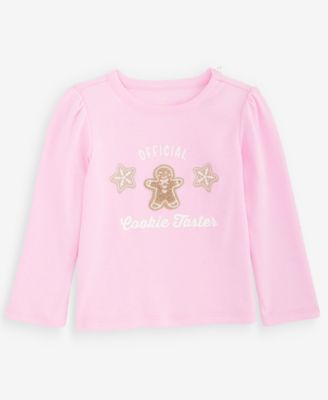 Baby Girls' 3M-24M Mix & Match Long-Sleeve Cookie Taster T-Shirt