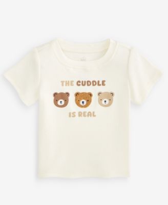 Baby Boys' 3M-24M Mix & Match Short-Sleeve The Cuddle Is Real Bear T-Shirt